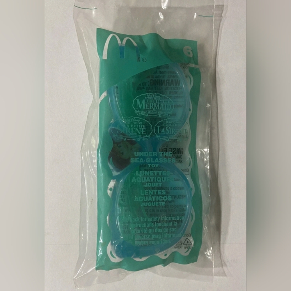 🦋 McDonalds The Little Mermaid Under The Sea Glasses 2006 #6